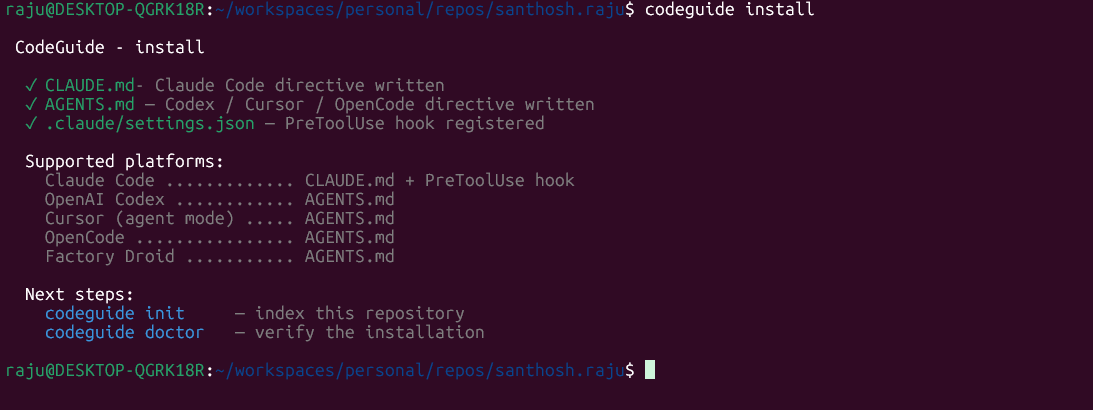 Codeguide-install