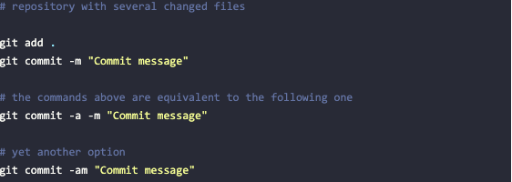 Commit message